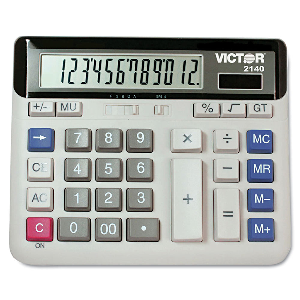 Victor 2140 Desktop Calculator, 12-Digit LCD Display Image 1