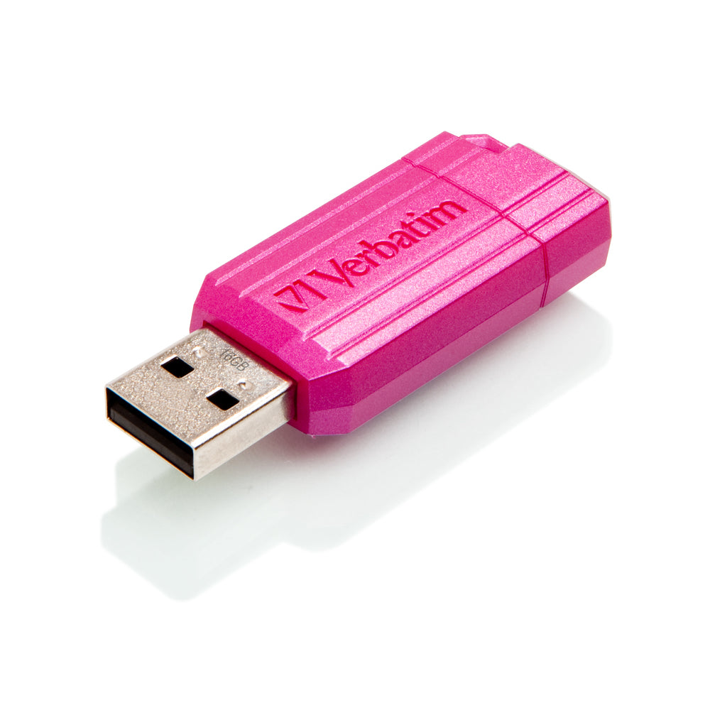 Verbatim Storage Media 49067 Store Pinnstripe Usb Flash Drive 16Gb Pink49067 Image 1