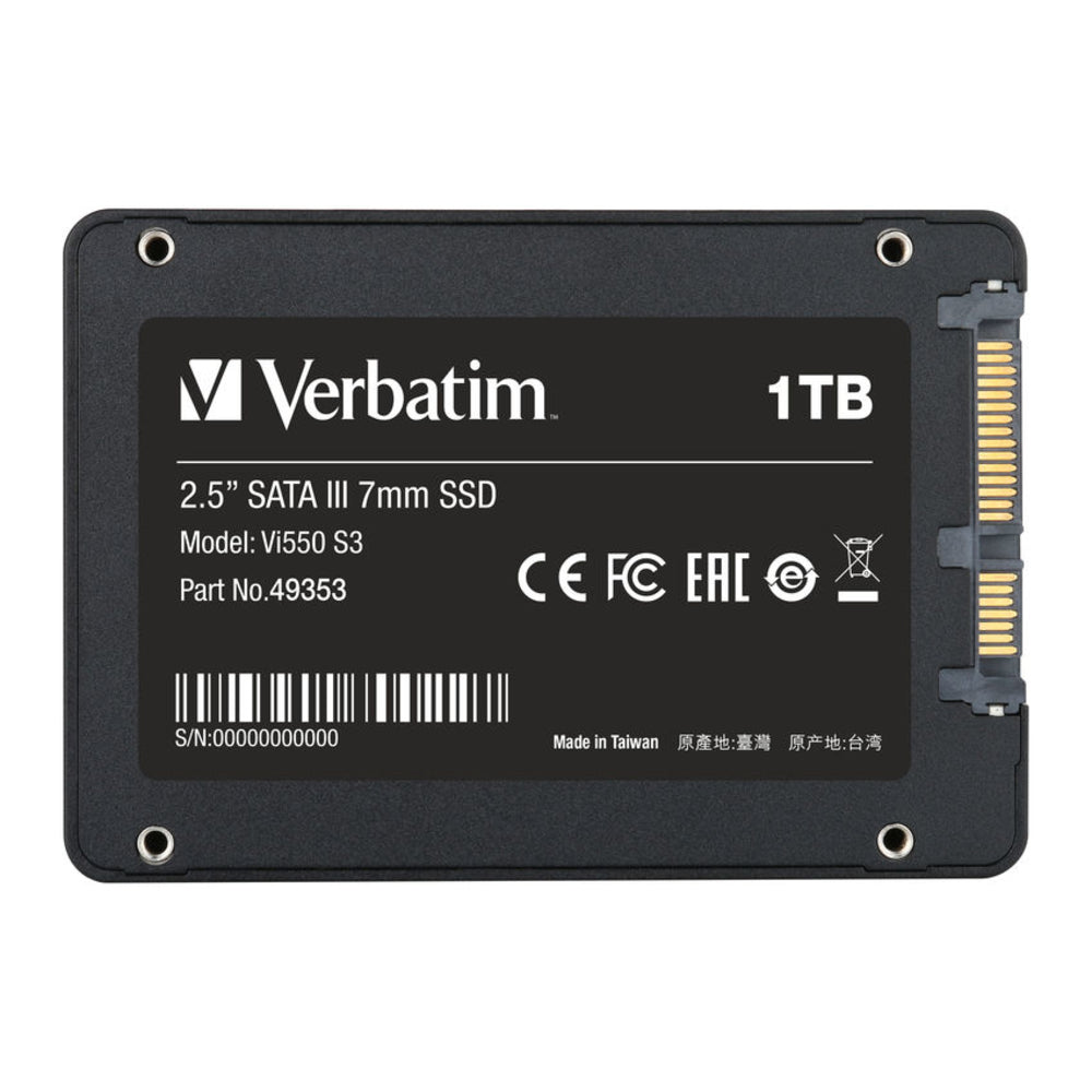 Verbatim Americas Llc 49353 Vi550 Internal Ssd Drive 1Tb Sata Iii 2.5In