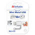 Verbatim 49839 Store 'n' Go Mini Metal USB Flash Drive 16GB 3.0 Brushed Silver