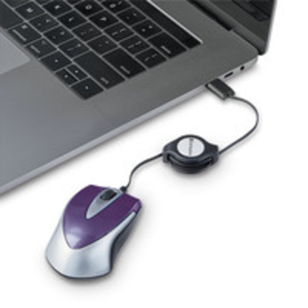 VERBATIM STORAGE MEDIA 70238 MINI TRAVEL OPTICAL MOUSE USB-C DEVICES PURPLE