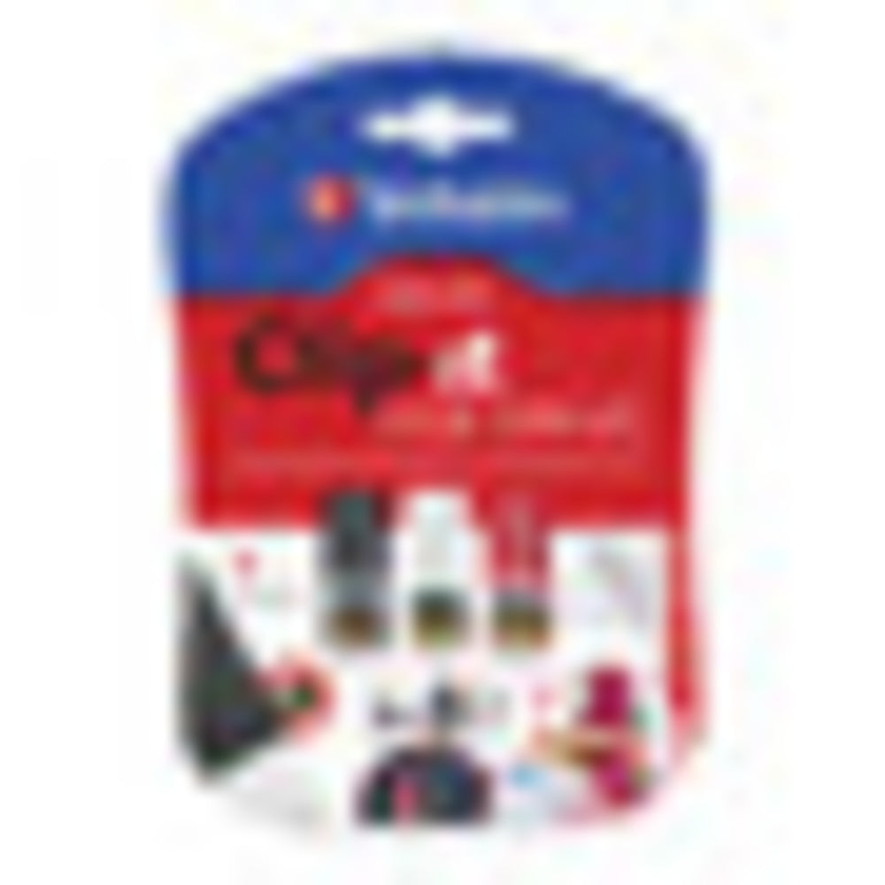 Verbatim Corporation 98674 3Pk 8Gb Clip-It Usb Flash Drive 2.0 Black White Red