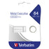 Verbatim Corporation 98750 64Gb Metal Executive Usb 2.0 Flash Drive Silver