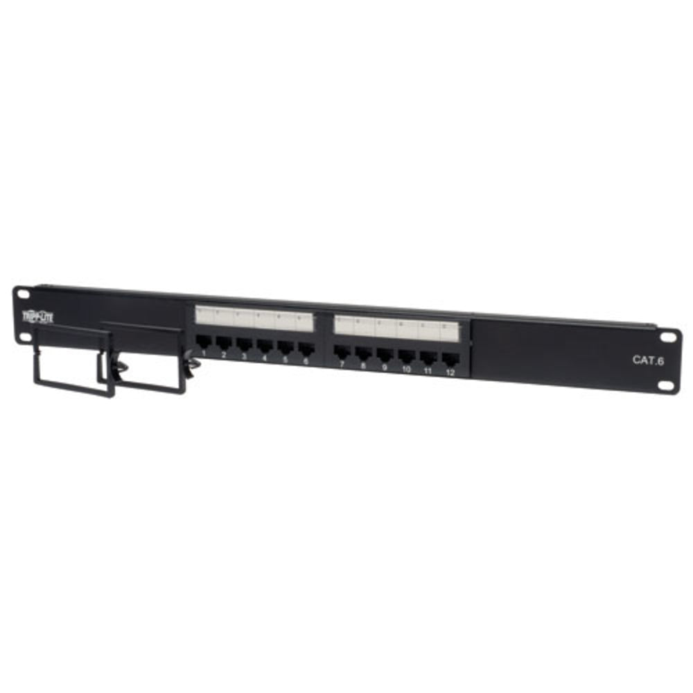 TRIPP LITE N252-012 12-PORT CAT6 CAT5 PATCH PANEL 568B 110 PUNCH DOWN RACKMOUNT