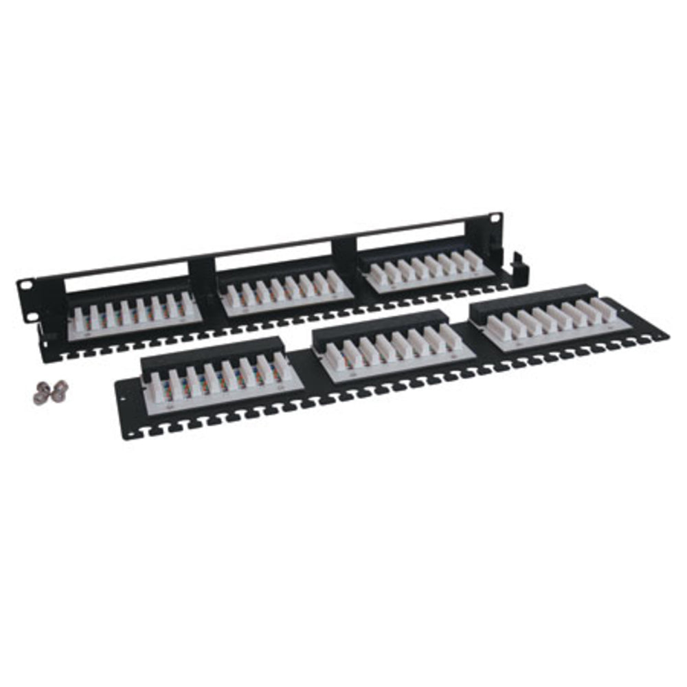 Tripp Lite N252-048-1U Patch Panel 48-Port 1U Rackmount Cat6 110 High Density