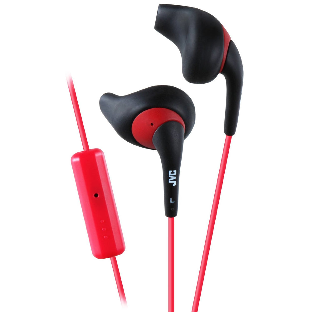 JVC HA-ENR15B Gumy Sport Headset Wired In-Ear Sports Black Red Image 1