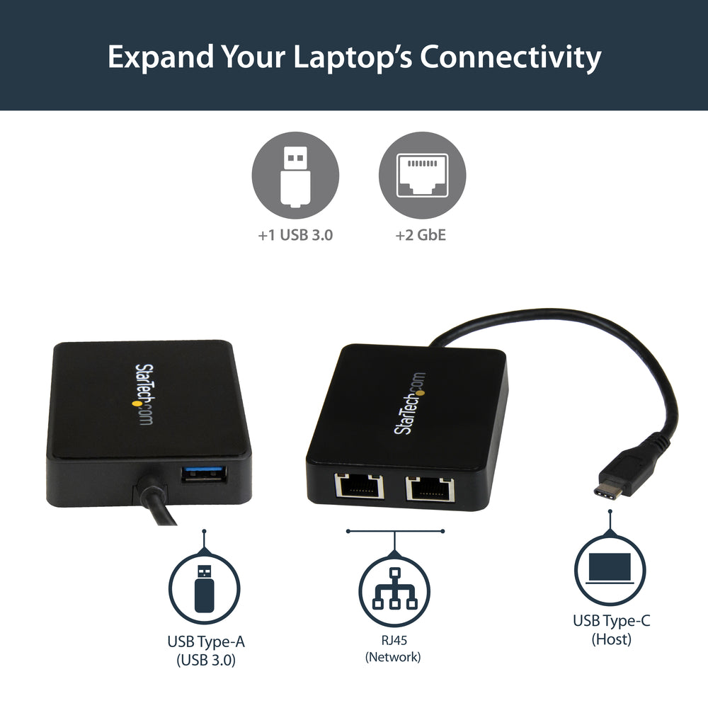 Startech.Com Us1Gc301Au2R Use The Usb-C Port On Your Laptop To Add Lan Access