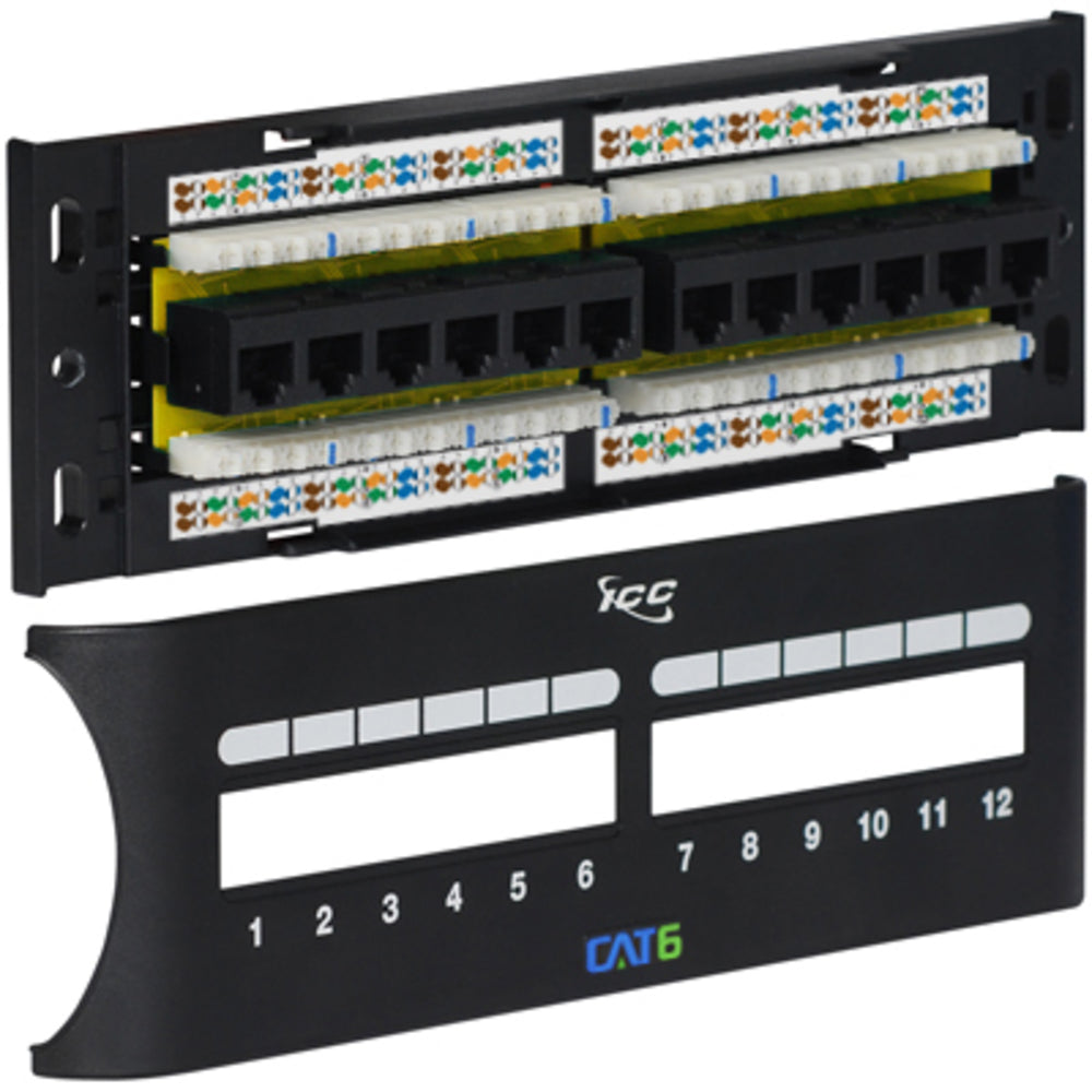 Icc Icmpp12F6E Patch Panel- Cat 6 Front- 12 Port Image 1