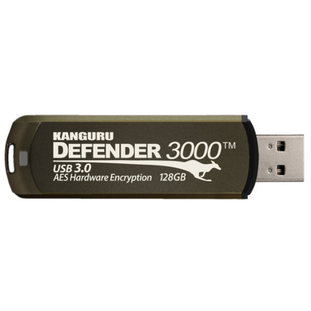 Kanguru Solutions Kdf3000-128G 128Gb Defender 3000 Flash Drive Fips 140-2 Image 1