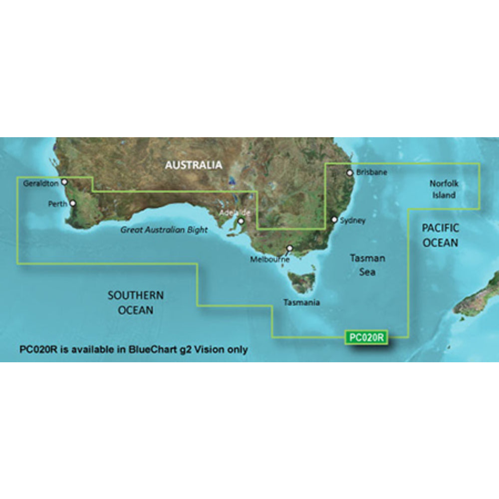 Garmin Bluechart G2 Vision HD VPC020R Brisbane SW Geraldton Map