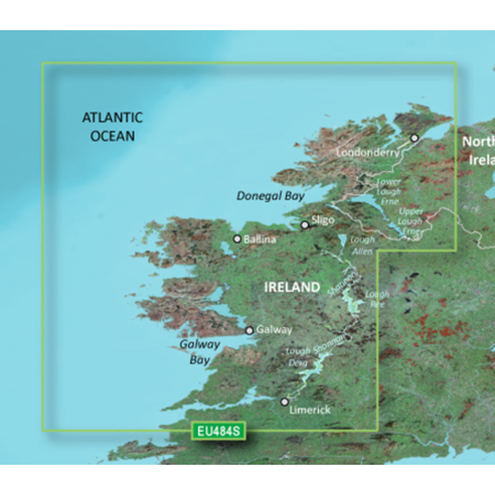 Garmin Bluechart G3 Vision HD VEU484S Ireland North-West Map