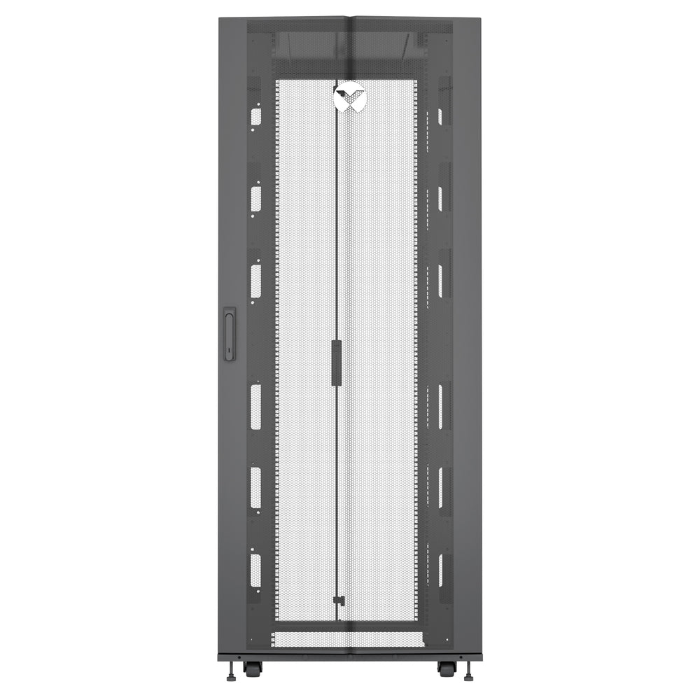 Vertiv VR3350 42U Freestanding Rack Cabinet with Doors/Sides, Casters