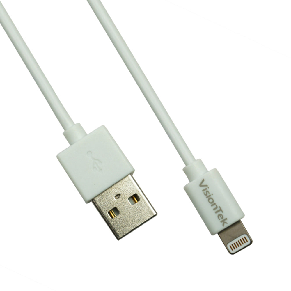 Visiontek Products LLC 900863 Lightning to USB White 2 Meter MFi Cable