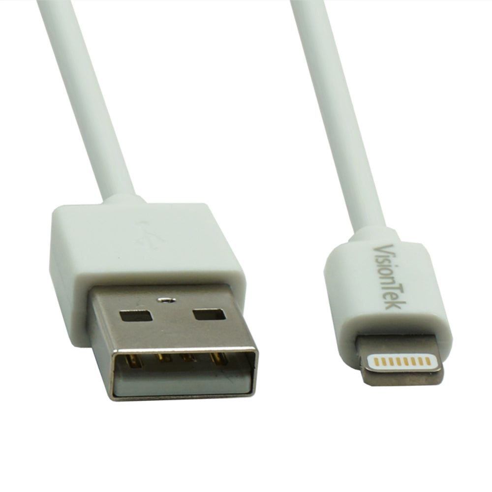 Visiontek Products LLC 900863 Lightning to USB White 2 Meter MFi Cable