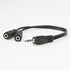 Rocstor Y10A217-B1 8in Slim Stereo Splitter 3.5mm M/F Cable