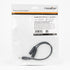 Rocstor Y10A217-B1 8in Slim Stereo Splitter 3.5mm M/F Cable