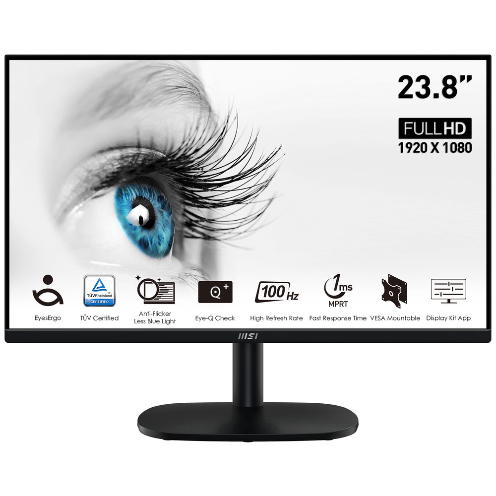 Msi Promp245V 24" Full HD 100Hz VA Matte Black Monitor Image 1