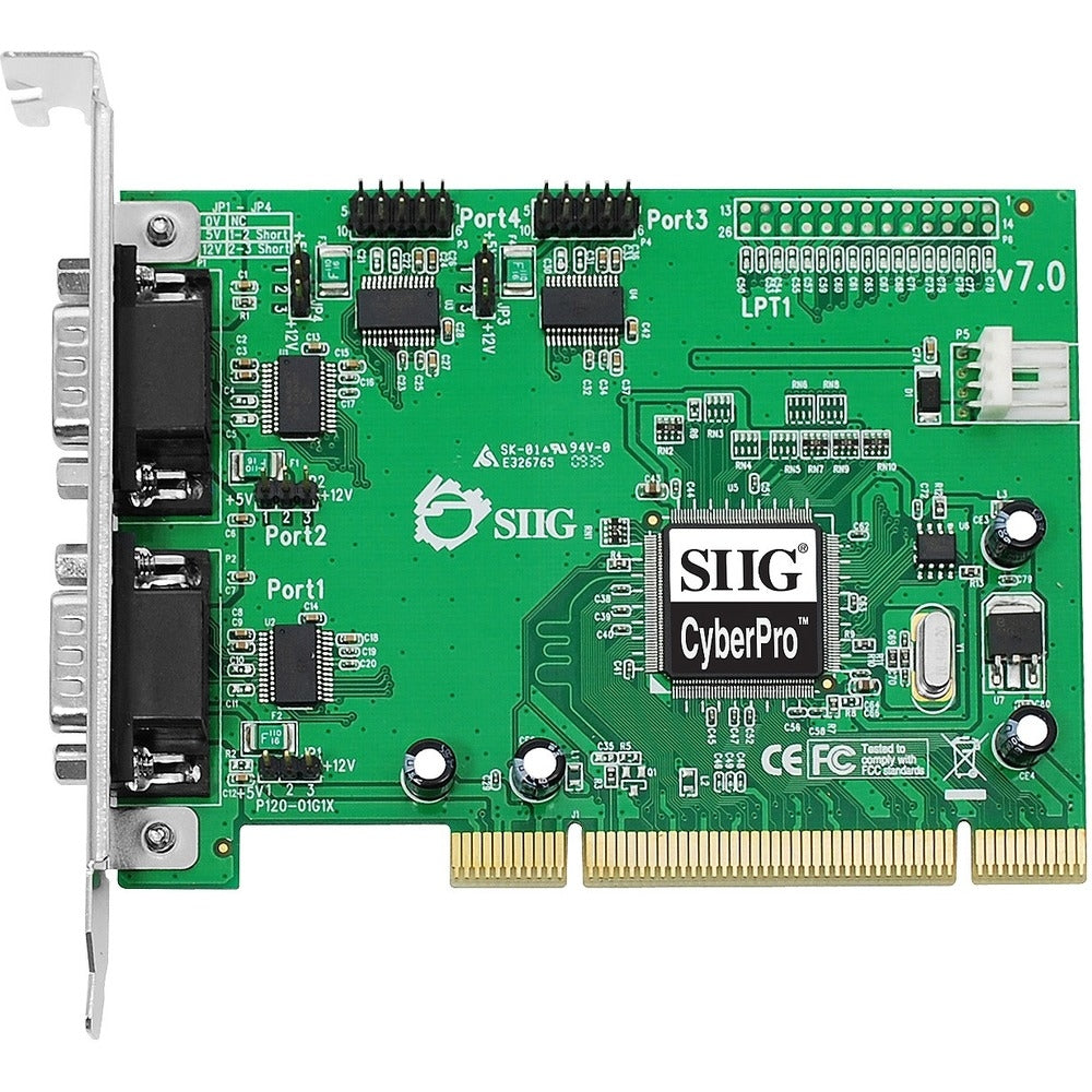 Siig Jj-P45012-S7 4Port Db9 Pcie Rs232 550 Pci Cyberserial 4S Image 1