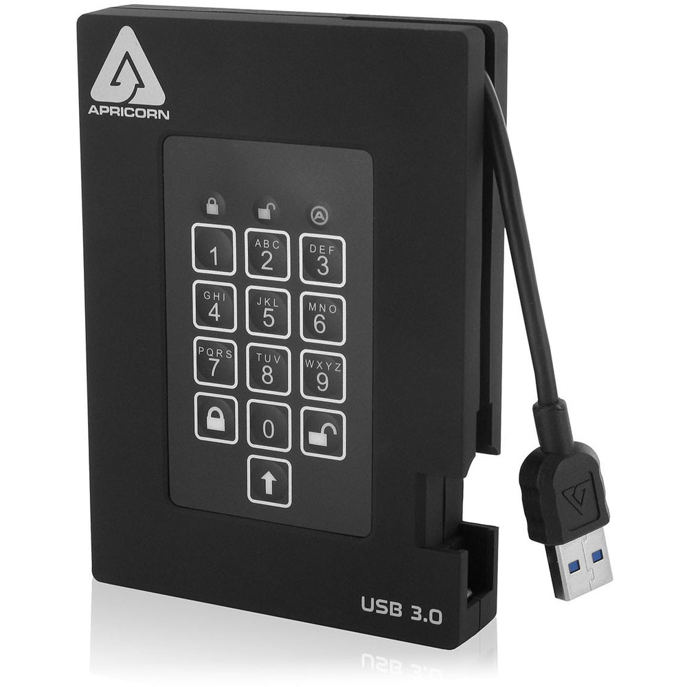 Apricorn Mass Storage A25-3Pl256-1000F 1000Gb Fortress Fips Portable Usb Hdd Hw Image 1