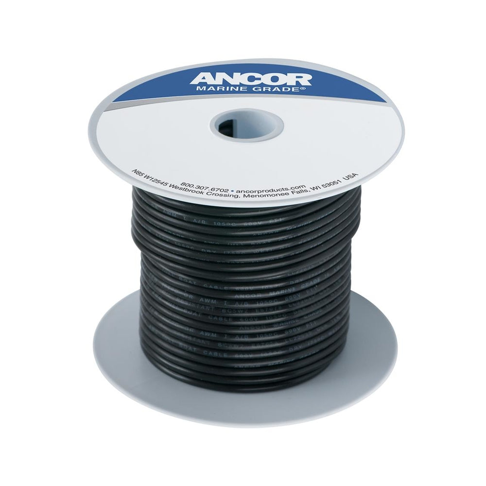 Ancor 108002 Black 10 Awg Tinned Copper Wire 25' Image 1