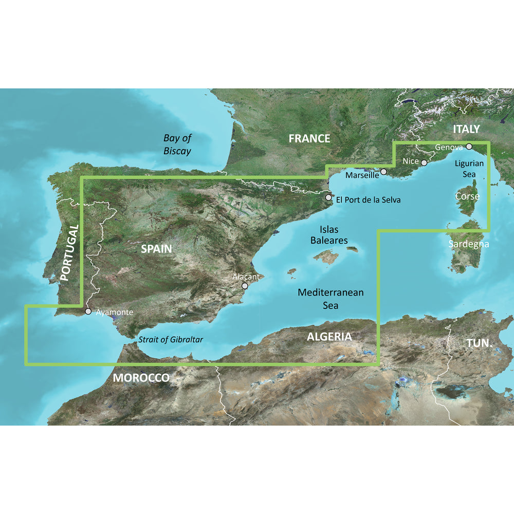 Garmin 010-C0768-00 Bluechart G3 Vision Hd Veu010R Spain Mediterranean Coast Image 1