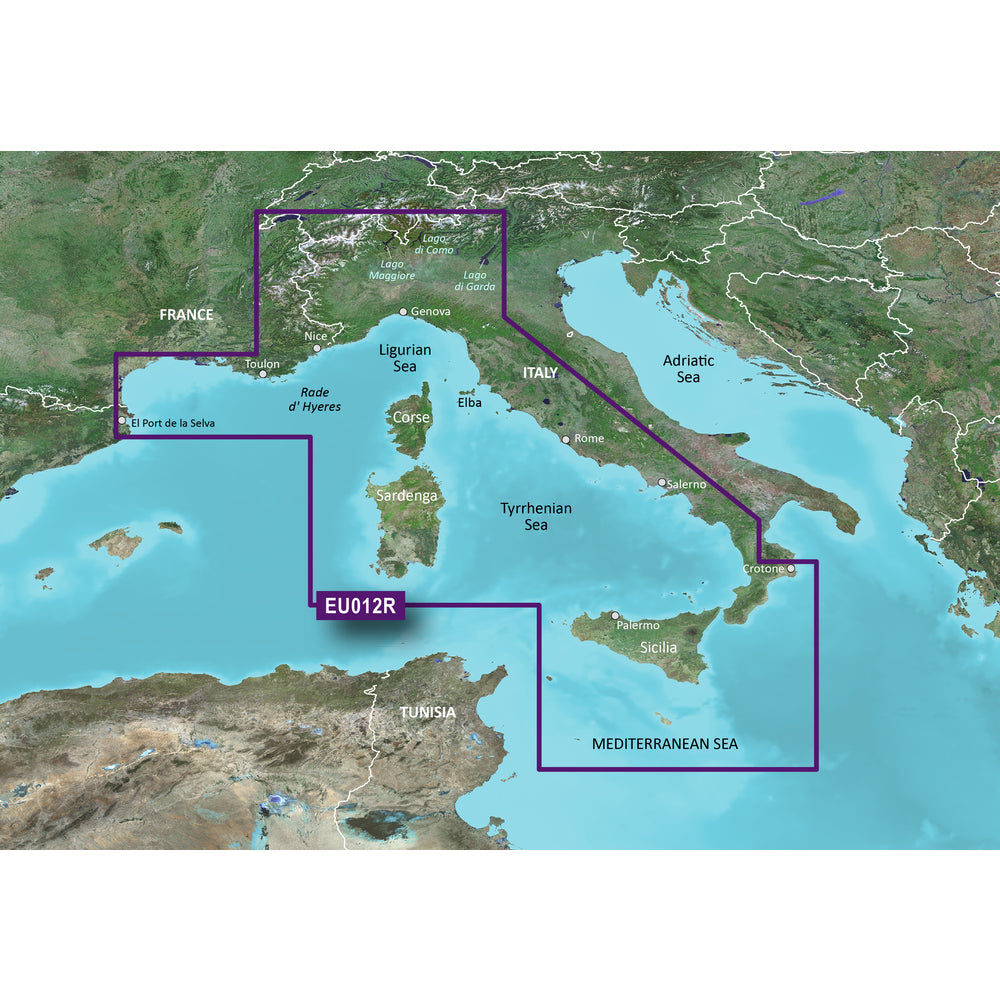 Garmin 010-C0770-00 Bluechart G3 Vision Hd Veu012R Italy West Coast Image 1