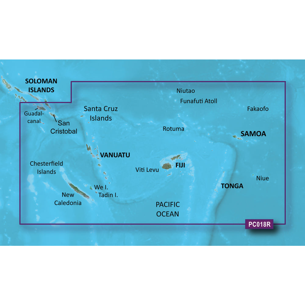 Garmin Bluechart G2 Vision HD VPC018R Caledonia Fiji - 010-C0865-00 Image 1