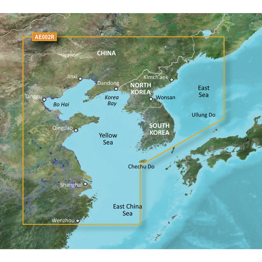 Garmin Bluechart G2 Vision HD VAE002R Yellow Sea MicroSD/SD Card Image 1