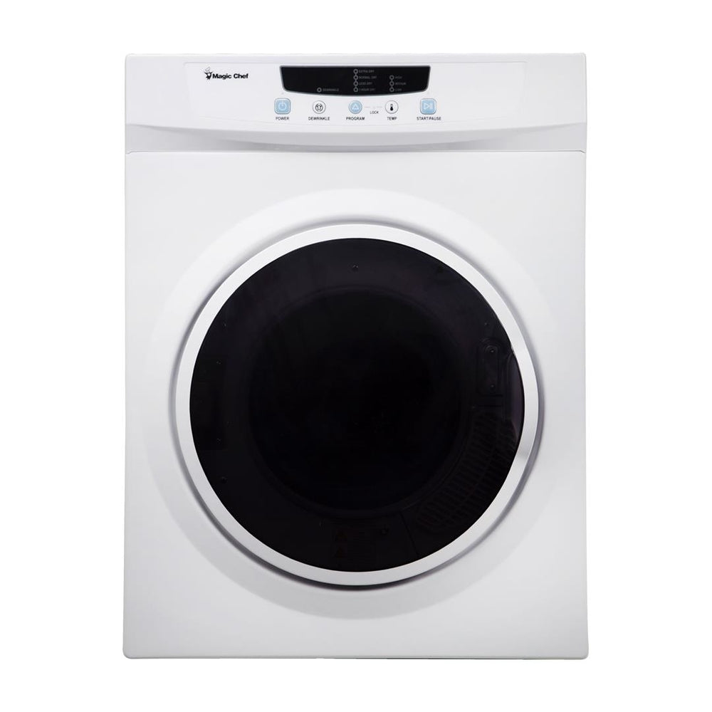 Magic Chef MCSDRY35W Electric Dryer - 3.5 cu ft Capacity, Stainless Steel Tub Image 1