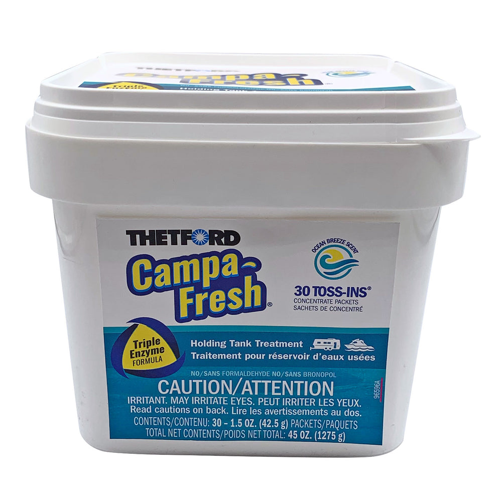 THETFORD 96693 Campa-Fresh Ocean Breeze 30Ct Tub Image 1