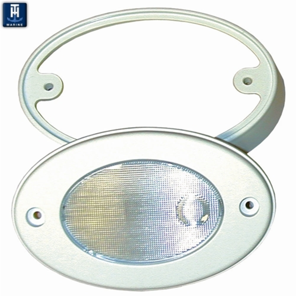 T-H MARINE OCL-2K-DP White Oval Courtesy Led Mnt Ring Image 1