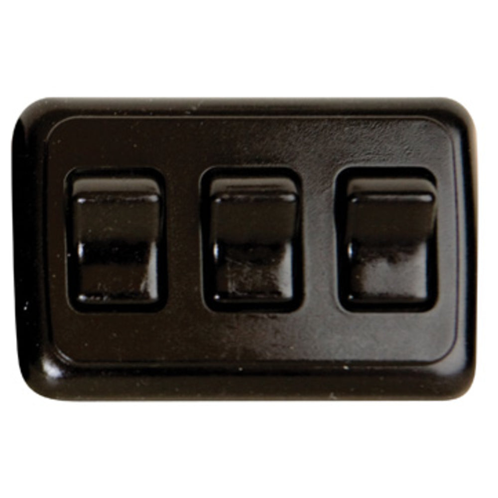 VALTERRA On/Off Tri Black/Center Rocker Switch - DG3315VP Image 1