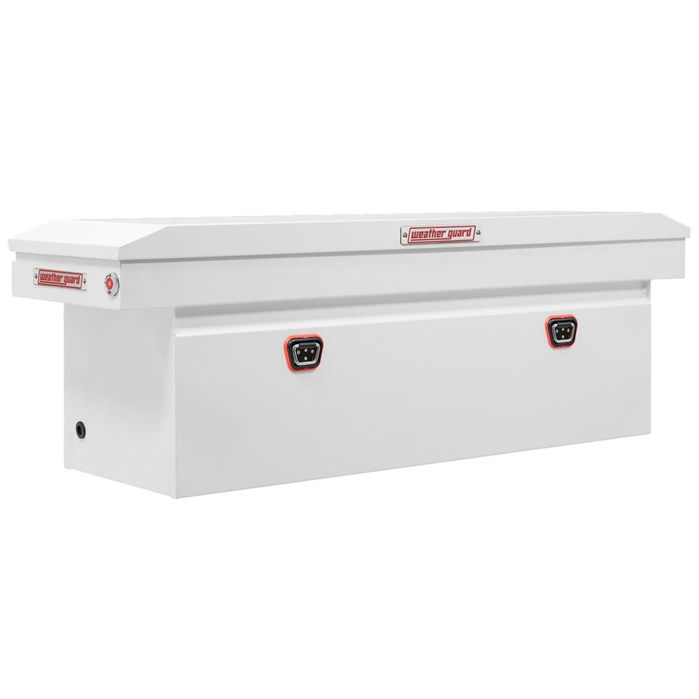 Weatherguard 128-3-04 Saddle Box Crossover Single Lid Steel 20"x72"x24" White Image 1