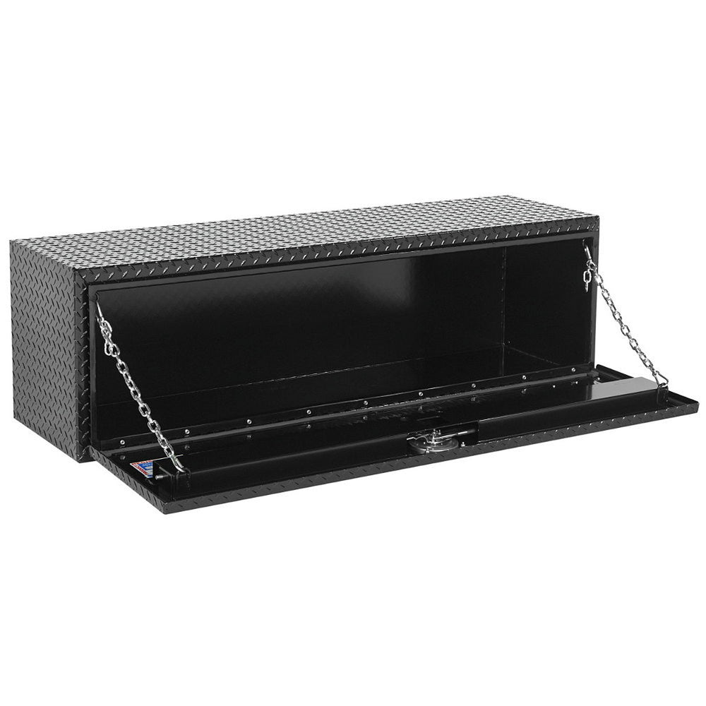 Weatherguard 660-5-02 Aluminum Underbed Box, Single Door, Diamond Tread, Black Image 1