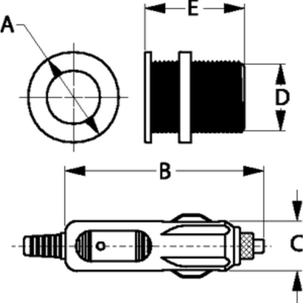 DELUXE POWER SOCKET WITH PLUG (SEA-DOG LINE)