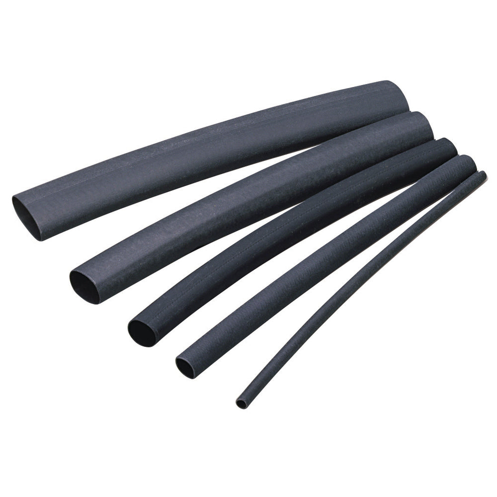 Ancor 302106 Black Heat Shrink Tubing 3/16" x 6" - Adhesive Lined 10-Pack Image 1