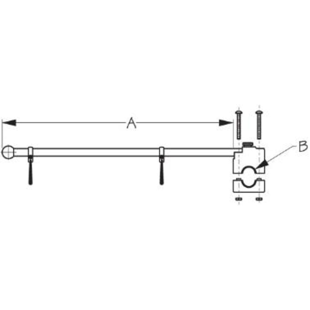 Sea-Dog 30 Stainless Steel Rail Mount Flagpole - 327124-1