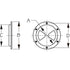 Sea Dog Marine 335745-1 Polypropylene Deck Plate 4" UV Resistant & Antioxidant