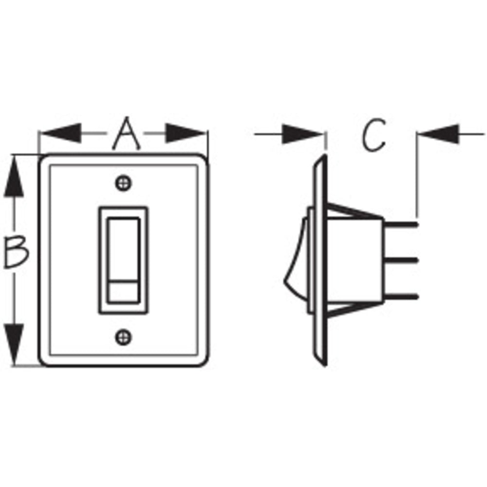 Sea-Dog 403010-1 Single Gang Wall Switch Stainless Steel