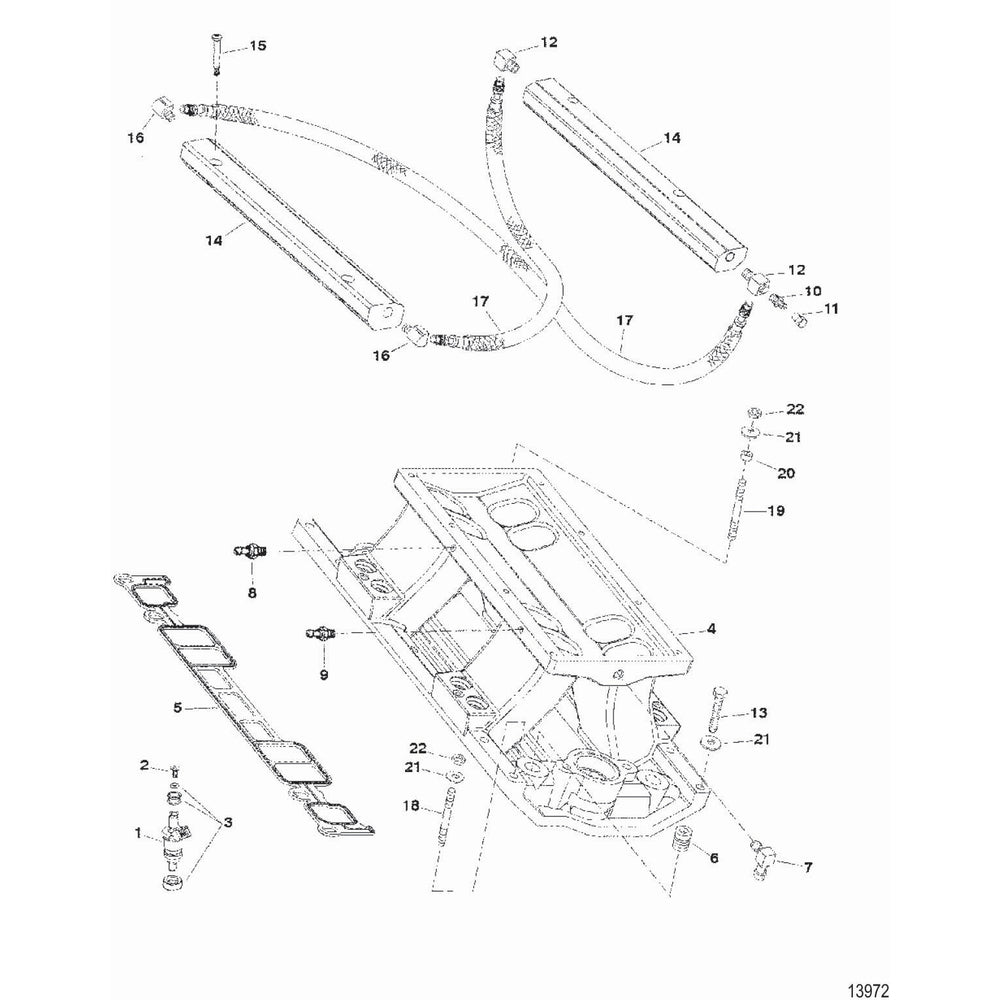 Quicksilver 805225A1 Fuel Injector Kit Image 1