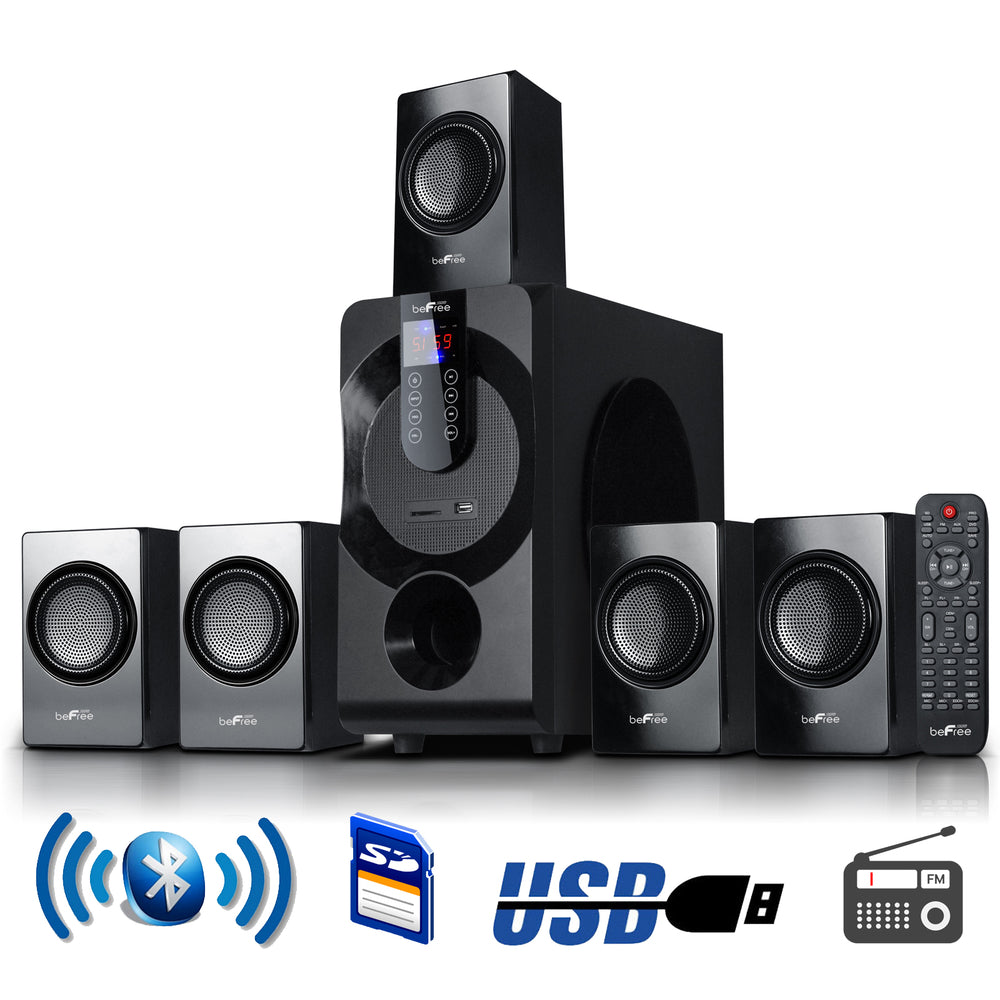 Befree Sound Bfs460 5.1 Channel Surround Bluetooth Speaker System In Black Image 1