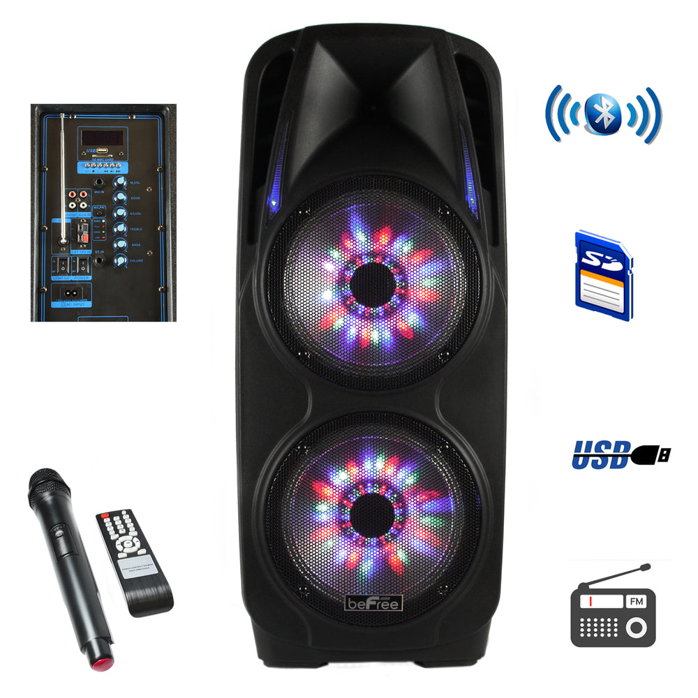 Befree Sound Bfs7900 2X10 Inch Woofer Portable Bluetooth Powered Pa Speaker Image 1