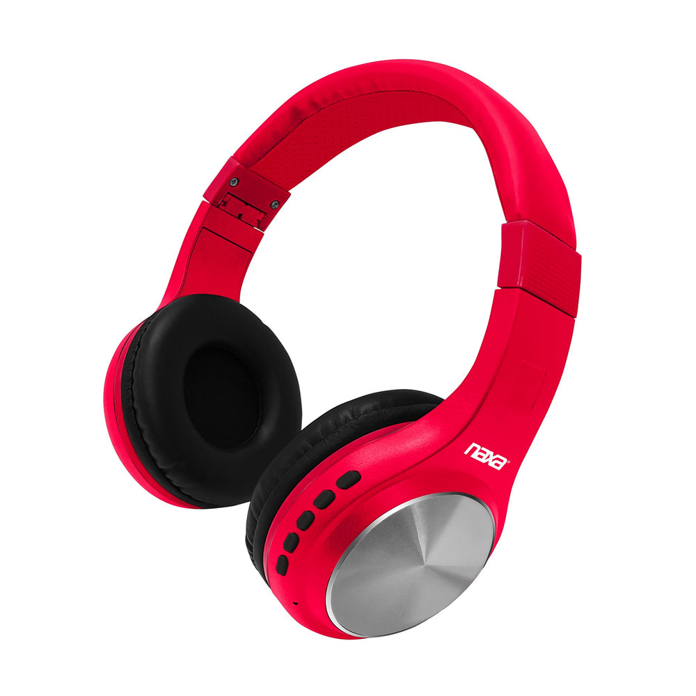 Naxa NE-964 Bluetooth Wireless Headphones Red Image 1