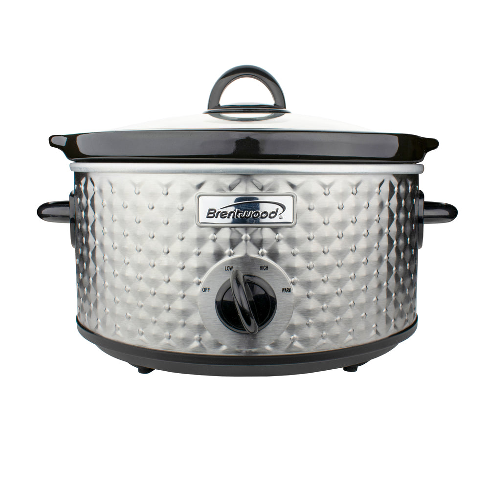 Brentwood SC-136S 3.5Qt Diamond-Pattern Slow Cooker Image 1