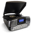 Trexonic Trx-16Blk Retro Wireless Bluetooth Record And Cd Player In Black Image 1