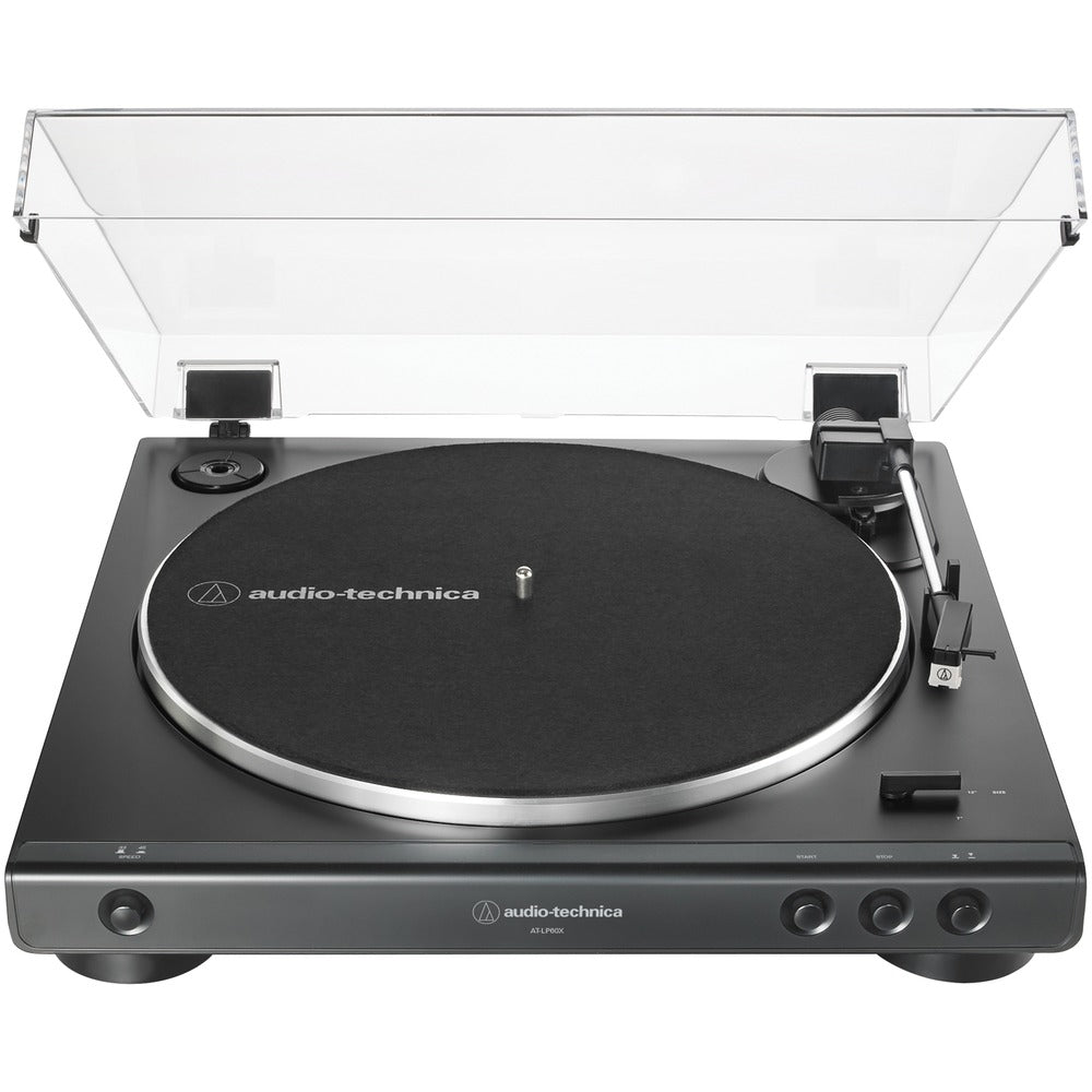 Audio-Technica AT-LP60X-BK Turntable 2-Speed Belt-Drive Stereo (Black) Image 1