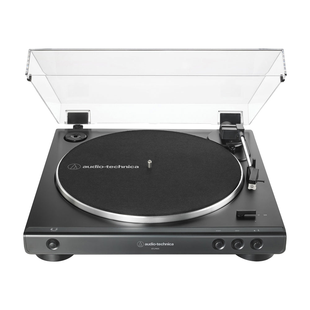 Audio-Technica AT-LP60X-BK Turntable 2-Speed Belt-Drive Stereo (Black)