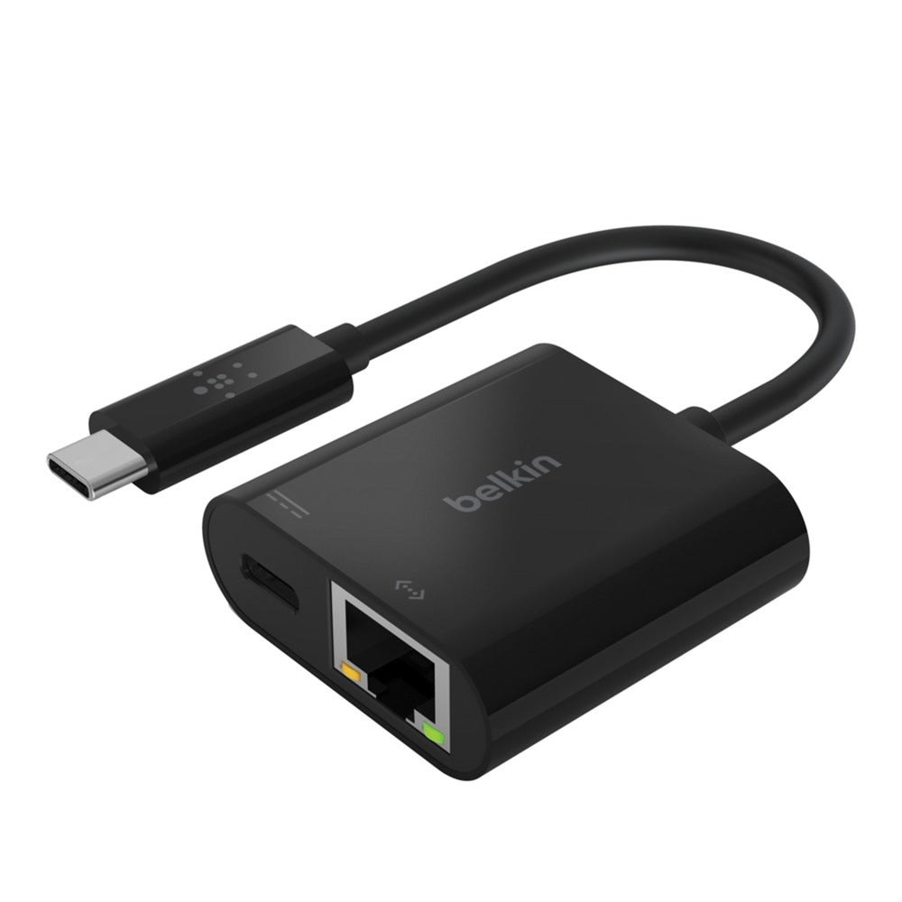 Belkin International Inc Inc001Bk-Bl Usb-C To Ethernet Adapter Power Delivery Image 1