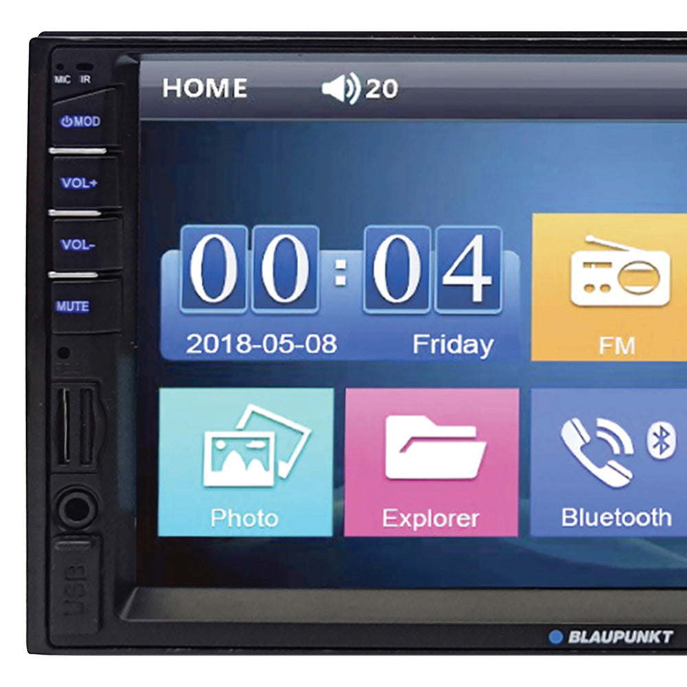 Blaupunkt Sun 7Â€ D-Din Mechless Fixed Face Touchscreen Receiver Mirrorlink Bt