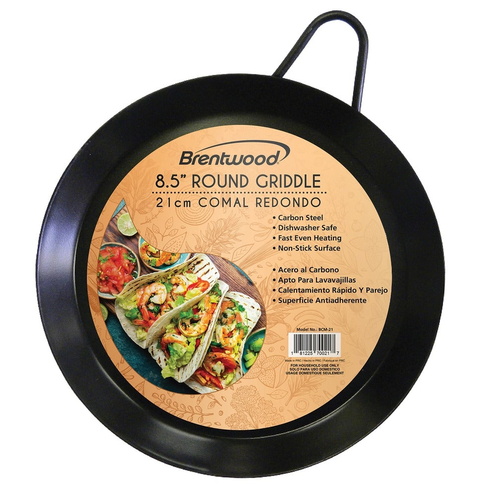Brentwood BCM-21 8.5" Nonstick Round Griddle Pan Image 1